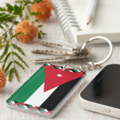 ヨルダンの旗 キーホルダー (正面右)