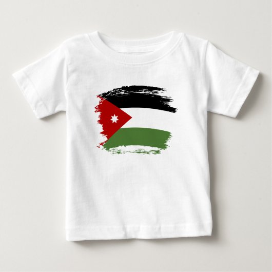 ヨルダンの旗 ベビーTシャツ (正面)