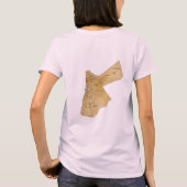 ヨルダンの旗+地図+テキストTシャツ Tシャツ (裏面)