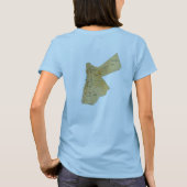 ヨルダンの旗+地図Tシャツ Tシャツ (裏面)