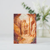 ヨルダンのQuilling Petra Rock City ポストカード (スタンド正面)