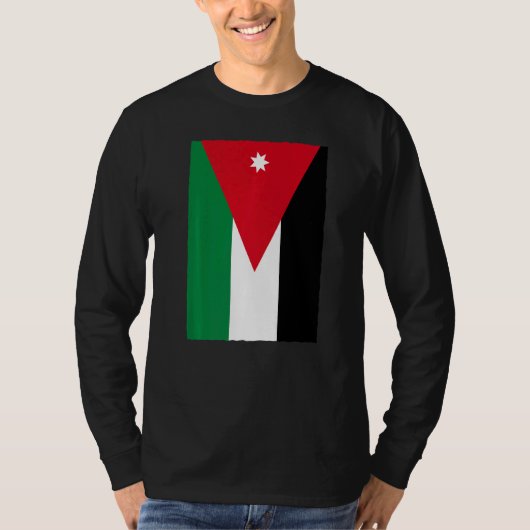 ヨルダンレトロヴィンテージ国旗ヨルダン Tシャツ (正面)