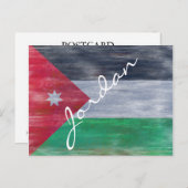 ヨルダン動揺して国旗 ポストカード (正面/裏面)