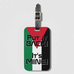 ヨルダン国おもしろい旗 ラゲッジタグ