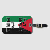 ヨルダン国おもしろい旗 ラゲッジタグ (正面横)