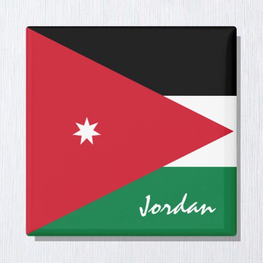 ヨルダン国旗とヨルダン旅行，休日/スポーツ マグネット