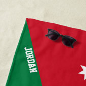 ヨルダン国旗の華やかな愛国心 ビーチタオル (インサイチュ)