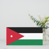 ヨルダン国旗 カード (スタンド正面)