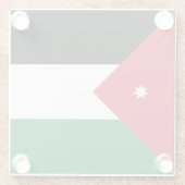 ヨルダン国旗 ガラスコースター (裏面)