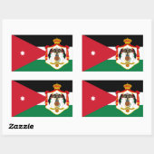 ヨルダン国旗&コート・オブ・アームズ、ヨルダン国旗 長方形シール (シート)