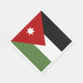 ヨルダン国旗 スタンダードランチョンナプキン (角)