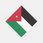 ヨルダン国旗 スタンダードランチョンナプキン (角)