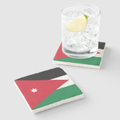 ヨルダン国旗 ストーンコースター (横)
