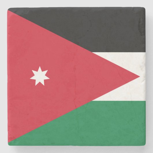 ヨルダン国旗 ストーンコースター (正面)