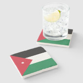 ヨルダン国旗 ストーンコースター (横)