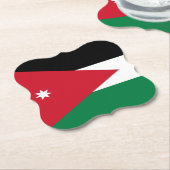 ヨルダン国旗 ペーパーコースター (アングル)