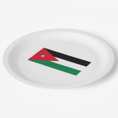 ヨルダン国旗 ペーパープレート (アングル)