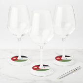 ヨルダン国旗 ワイングラスタグ (セット)
