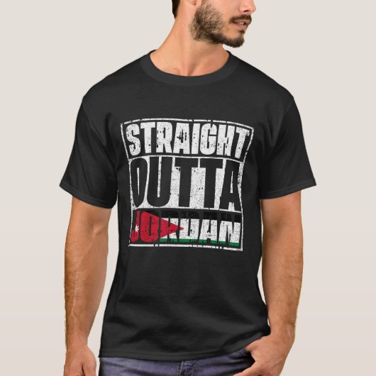 ヨルダン国旗 Tシャツ (正面)