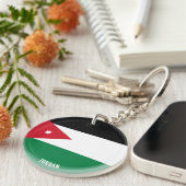 ヨルダン国魅力的旗 キーホルダー (正面右)