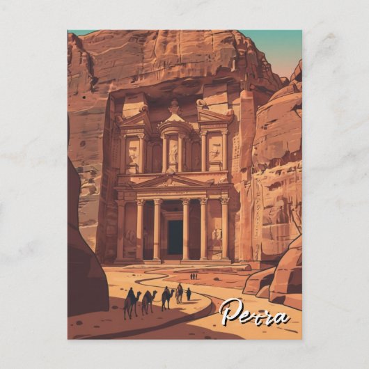 ヨルダン旅行ペトラ ポストカード (正面)