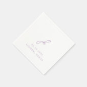 ヨルダン薄紫エレガントな結婚式 スタンダードカクテルナプキン (角)