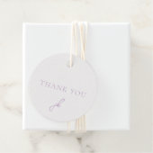 ヨルダン薄紫スクリプトモノグラムエレガントな結婚式 フェイバータグ (インサイチュ)