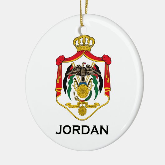 ヨルダン-または記号紋章か旗または紋章付き外衣 セラミックオーナメント (左)