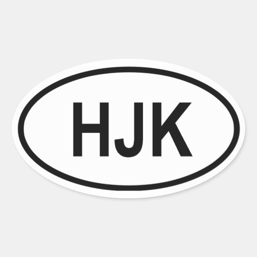 ヨルダン「HJK」 楕円形シール (正面)