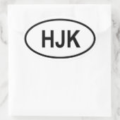 ヨルダン「HJK」 楕円形シール (バッグ)