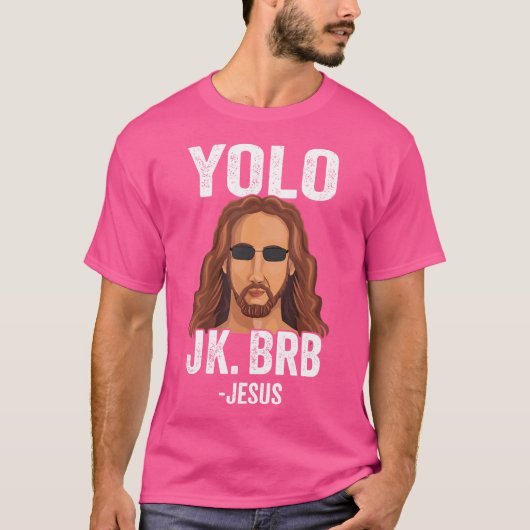 ヨロジャックブおもしろいイエズイースター Tシャツ (正面)