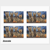 ヨロプハロウィン不気味 長方形シール (シート)