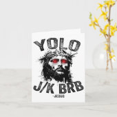 ヨロJk Brb イエス復活 キリスト教徒 面白いイースター カード (黄色い花)