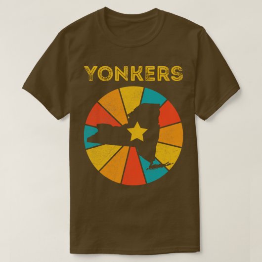 ヨンカーズニューヨークヴィンテージ動揺して土産1 Tシャツ (デザイン正面)