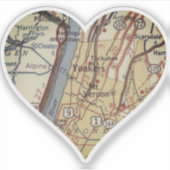 ヨンカーズNYヴィンテージマップ シール (正面)