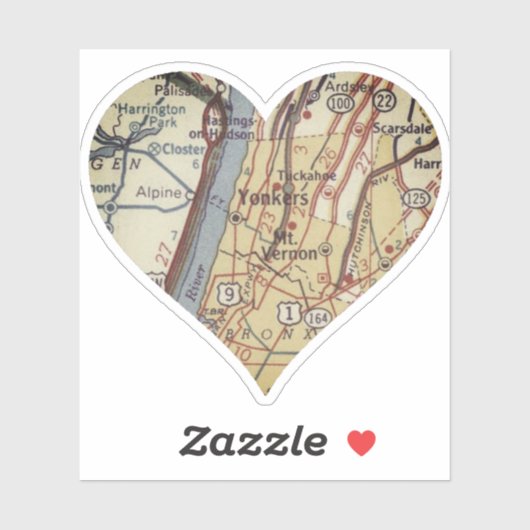 ヨンカーズNYヴィンテージマップ シール (シート)