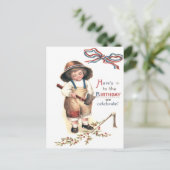 ヨンジョージワシントンチョッピングダウンさくらんぼツリー ポストカード (スタンド正面)