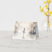 ヨンバレリーナ踊り 空白の カード (黄色い花)