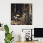 ヨン・バウアー「プリンセスと鹿」 ポスター (ホームオフィス)