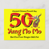 ヨンNo Mo 50th誕生日はがき招待状 インビテーションポストカード (正面)