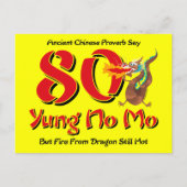 ヨンNo Mo 80th誕生日はがき招待状 インビテーションポストカード (正面)