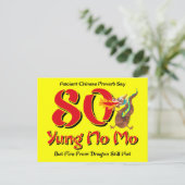 ヨンNo Mo 80th誕生日はがき招待状 インビテーションポストカード (スタンド正面)