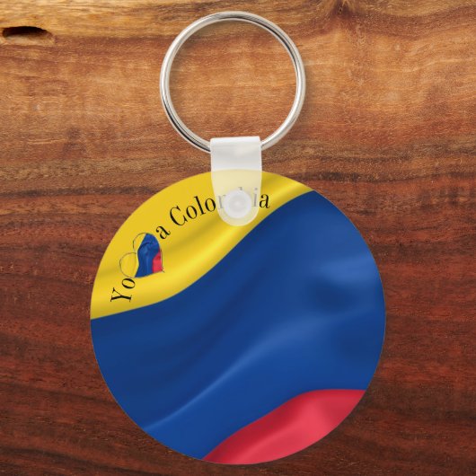 ヨーアモAコロンビア国旗 キーホルダー (正面)
