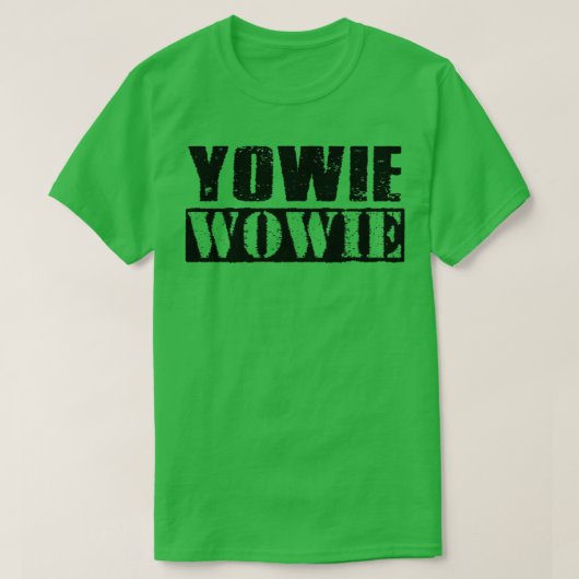 ヨーウィーウーウィーヴィンテージブラック文字 Tシャツ (デザイン正面)