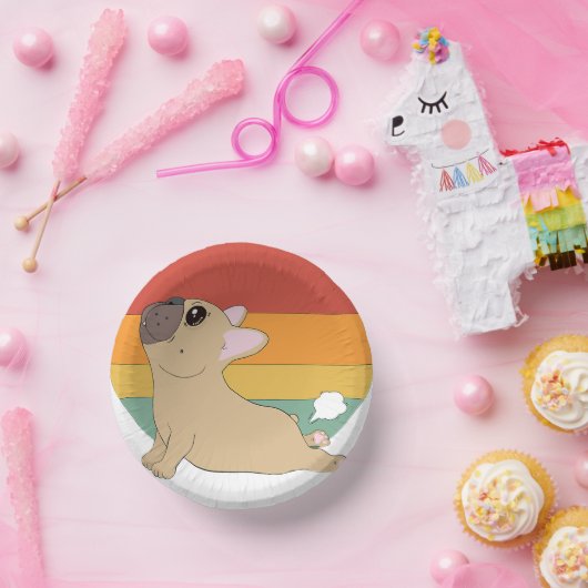 ヨーガおもしろいフランスのポーズのブルドッグ ペーパーボウル (パーティー)