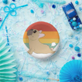 ヨーガおもしろいフランスのポーズのブルドッグ ペーパーボウル (パーティー)