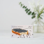 ヨーガおもしろいユニークインストラクターのカスタマイズ 名刺 (スタンド正面)