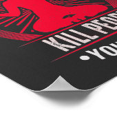 ヨーガおもしろい私はヨガを行うので人を殺さない ポスター (角)