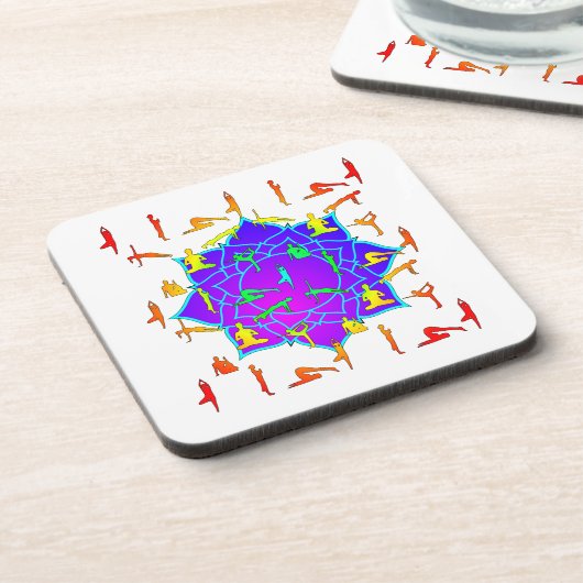 ヨーガのポーズをした蓮の花 コースター (左側)