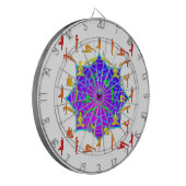 ヨーガのポーズをした蓮の花 ダーツボード (正面左)